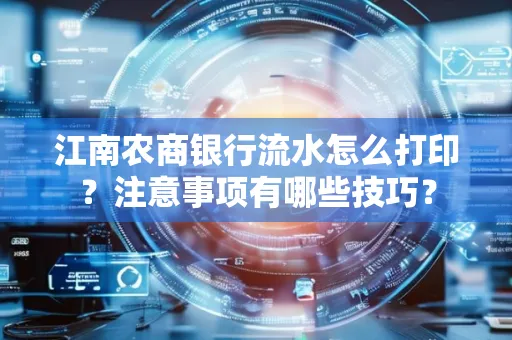 江南农商银行流水怎么打印?注意事项有哪些技巧?